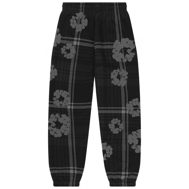 Denim Tears Plaid Cotton Wreath Sweatpants 'Black'