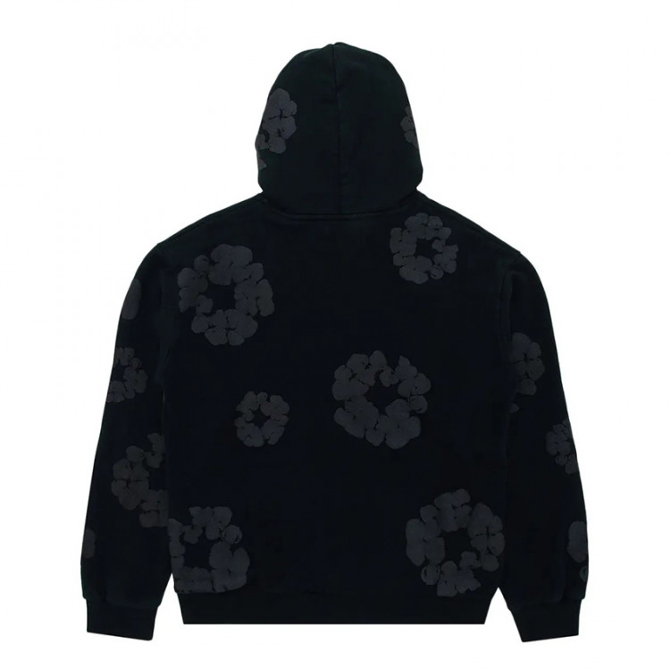 Denim Tears Cotton Wreath Hooded Sweatshirt Black Monochrome