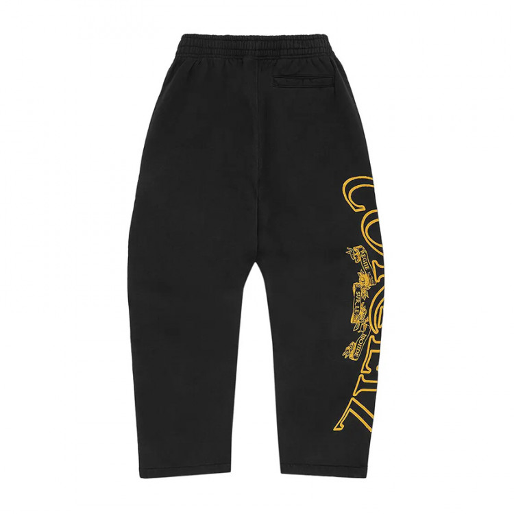 Corteiz Superior Royale Open Hem Pant 'Black/Yellow'