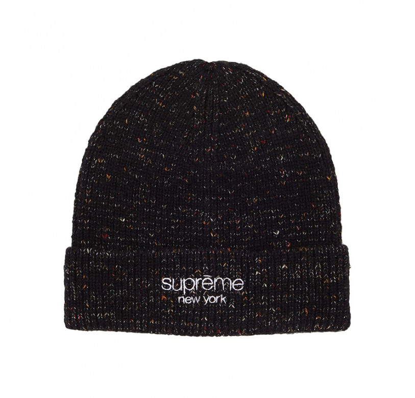 Supreme Rainbow Speckle Beanie 'Black'