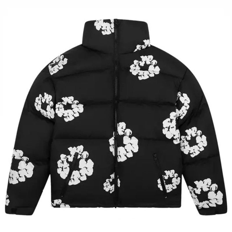 Denim Tears Wreath Puffer Jacket 'Black'