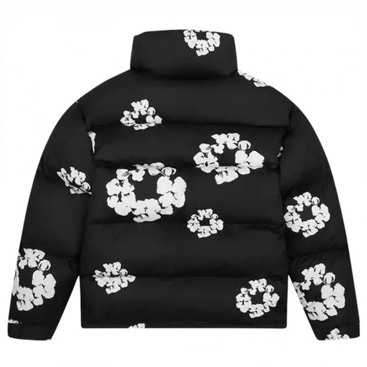 Denim Tears Wreath Puffer Jacket 'Black'