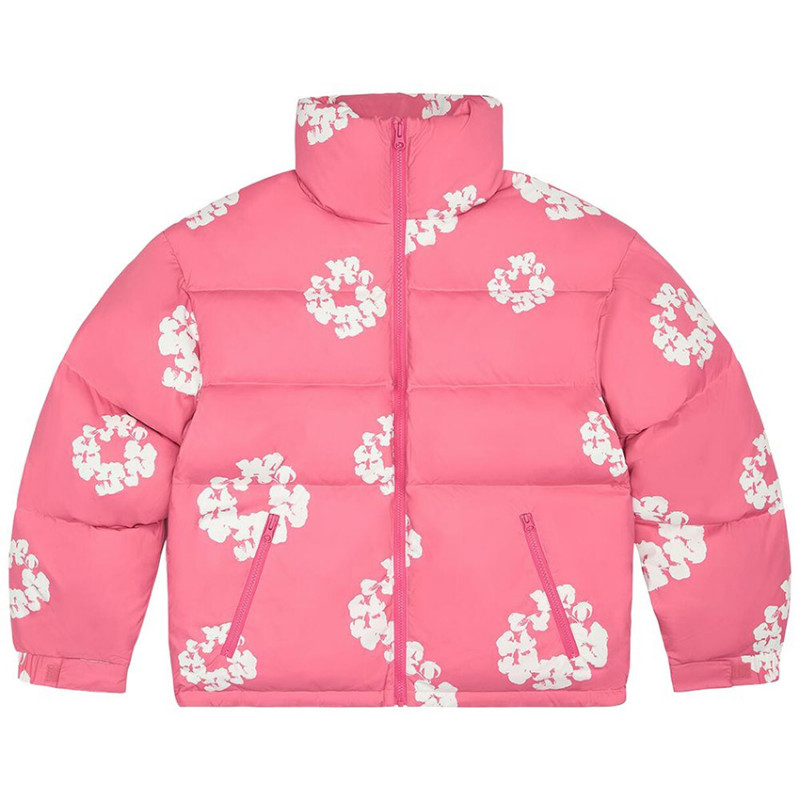 Denim Tears Cotton Wreath Puffer Jacket 'Pink'