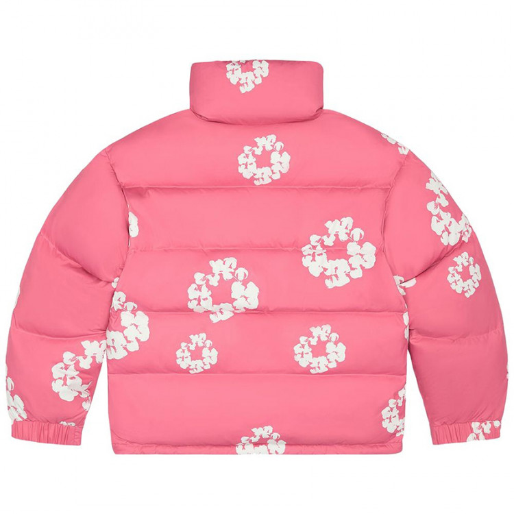 Denim Tears Cotton Wreath Puffer Jacket 'Pink'