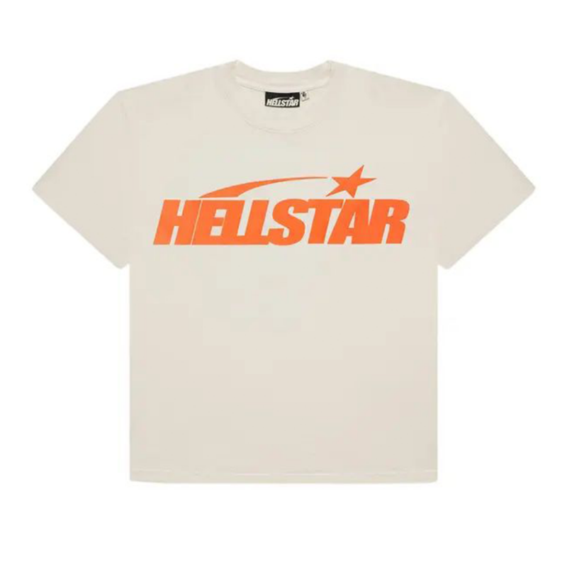 Hellstar Classic T-Shirt (Regular Print) 'White/Orange'