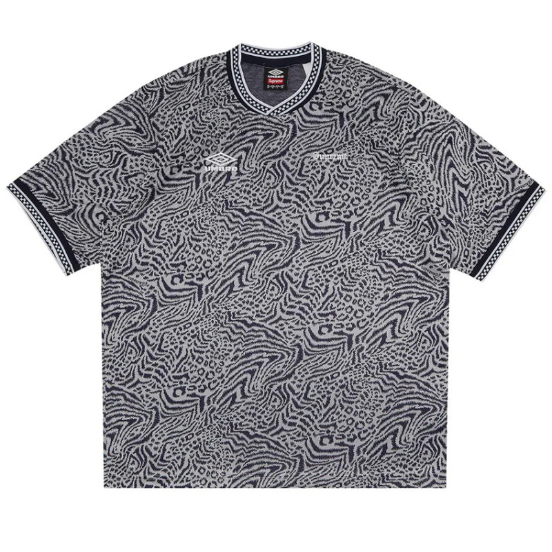 Supreme x Umbro Jacquard Animal Print Soccer Jersey 'Navy'