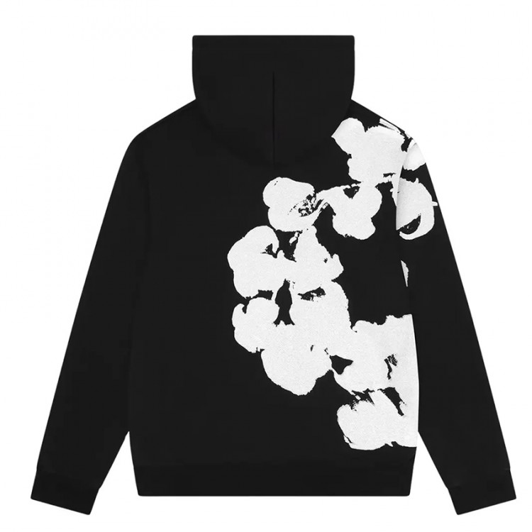 Denim Tears Big Cotton Wreath Sweatshirt Black