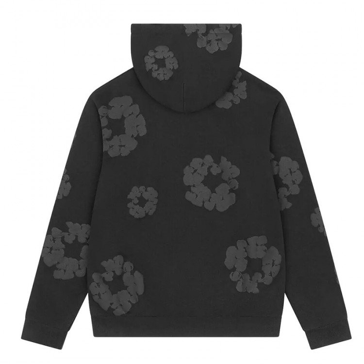 Denim Tears Mono Wreath Hoodie 'Black'