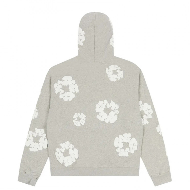 Denim Tears Cotton Wreath Zip Hoodie Grey