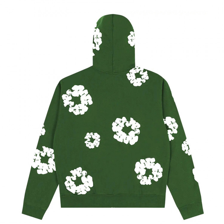 Denim Tears Cotton Wreath Zip Hoodie 'Green'