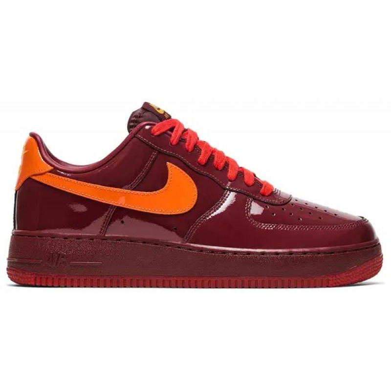 Nike Air Force 1 Low Patent Leather Dark Team Red Safety Orange