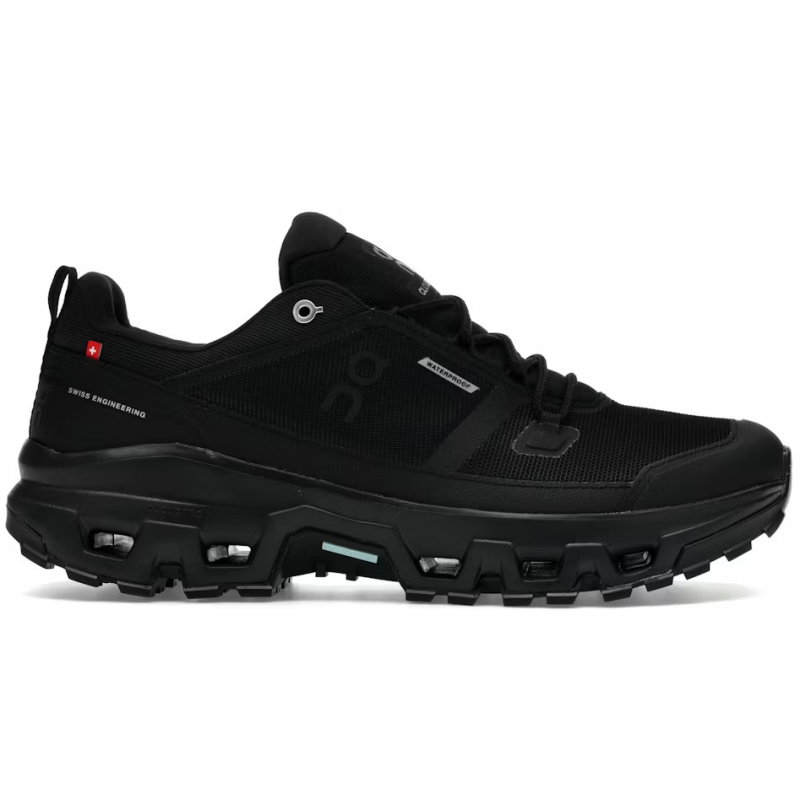 On Running Cloudrock Low Waterproof All Black