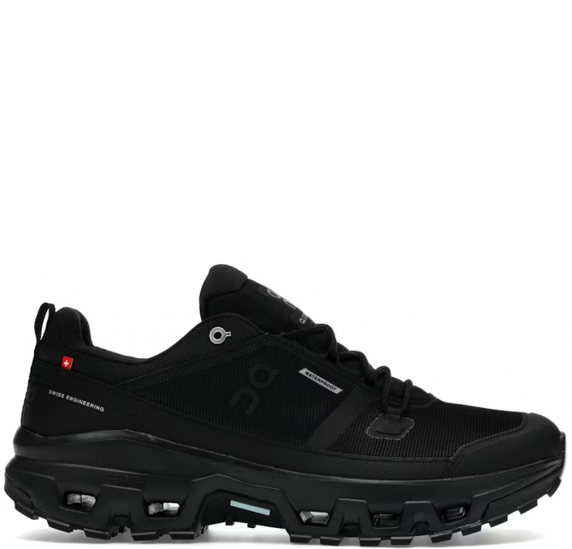 On Running Cloudrock Low Waterproof All Black