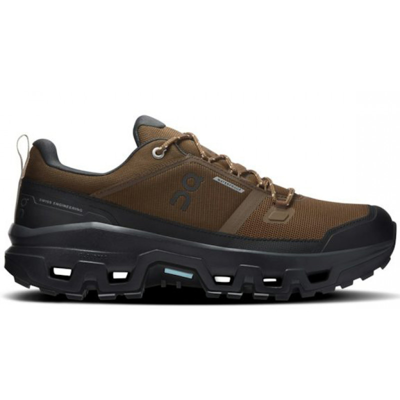 On Running Cloudrock Low Waterproof Earth Black